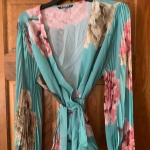 Floral wrap blouse